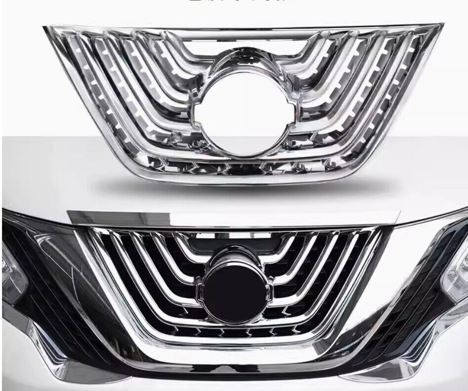 for Nissan Murano 2015-18 Chrome Front Bumper Center Grille Grill Mesh Trim 1PCS