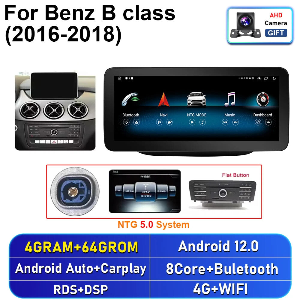 for Mercedes for Benz B Class 2012-2018 Stereo Car Radio CarPlay GPS Navi Multimedia