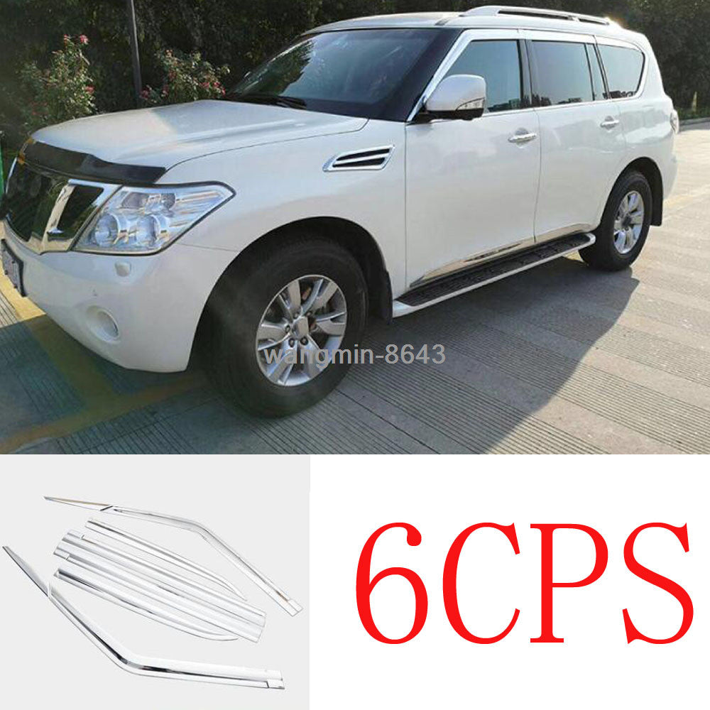 For 11-23 for Infiniti QX56 QX80/ for Nissan Armada 17-23 silver Door Visors Rain Guards