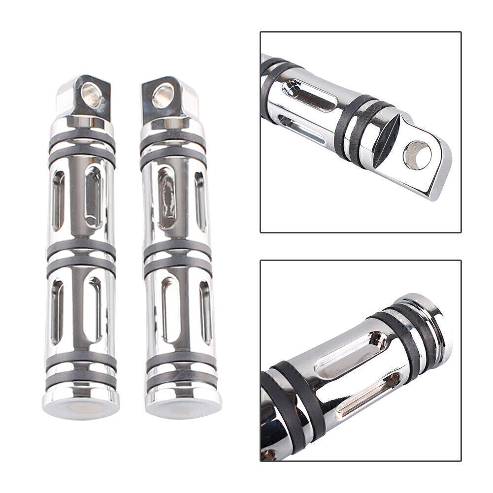 CNC Aluminum Foot Pegs Footpeg Fit for Harley Sportster XL883N FXCW Chrome 49312-10