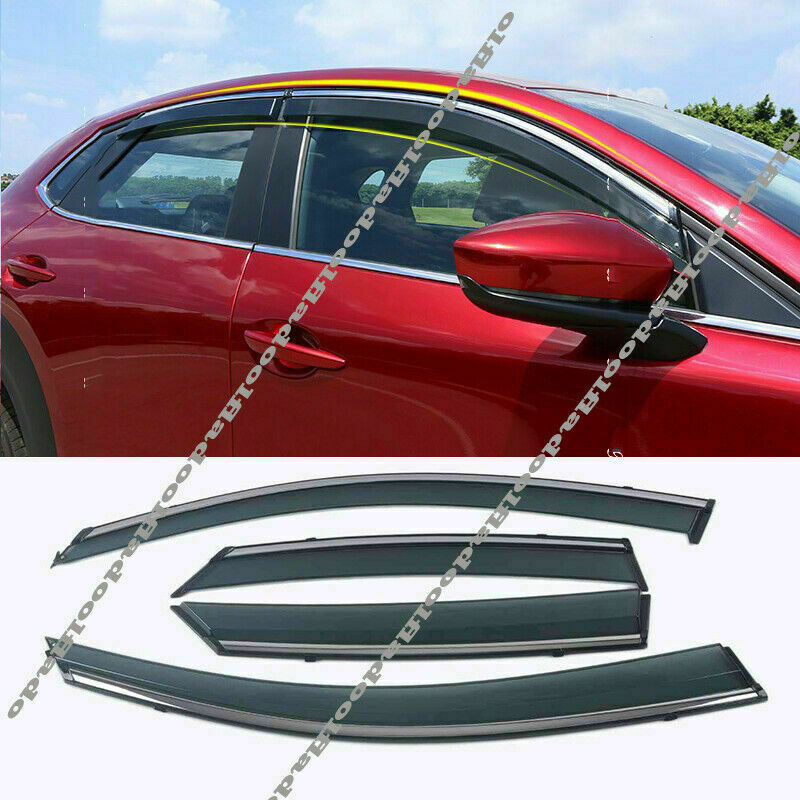Window Visor Door Cover Vent Sun Shade Rain Guard Trim for mazda CX-30 2020-2022