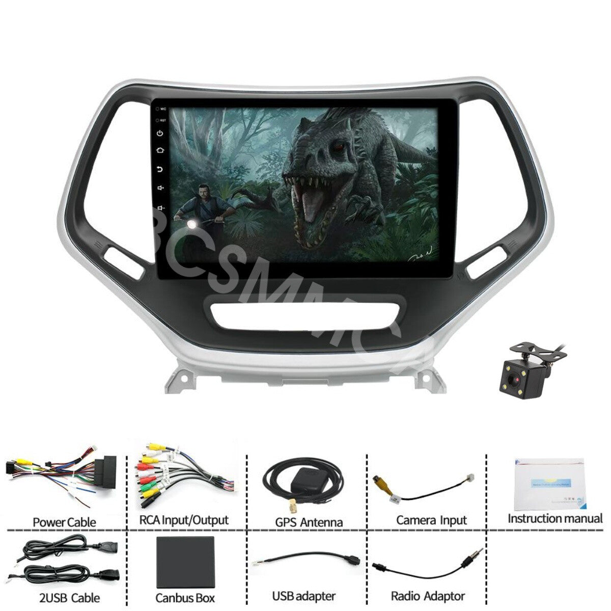 10.1in Car Stereo Radio Bluetooth GPS Navi W/Cam Fit for Jeep Cherokee 2013-2020