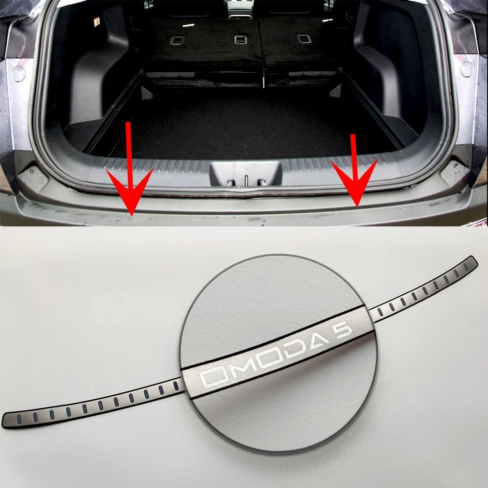 for Chery Omoda 5 Accessories Car Rear Bumper Protector Scuff Guard Plate 2023