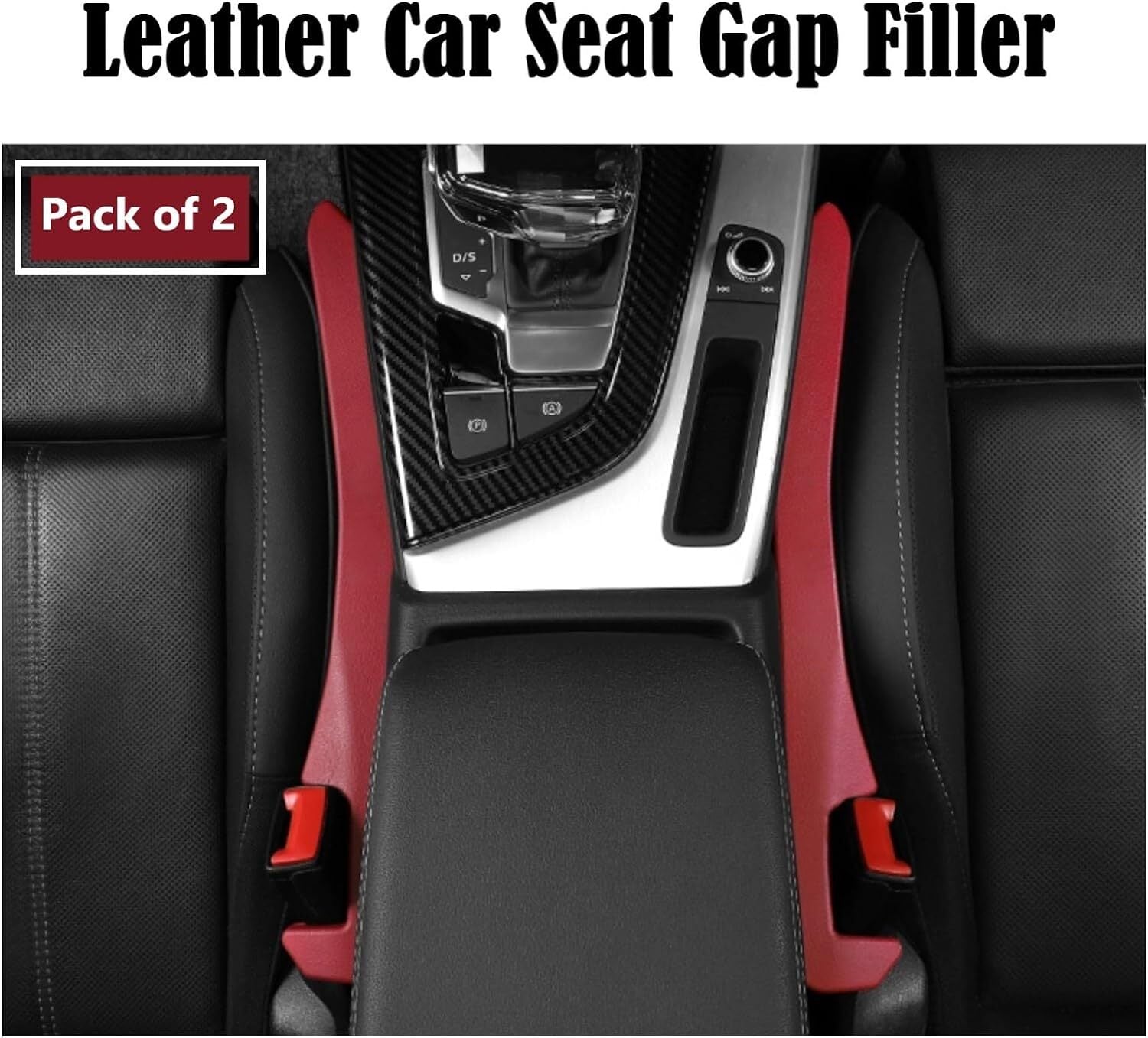 2pcs Red Car for Seat Gap Filler Car SUV Truck for Seat Blocker Catcher Fill The Space