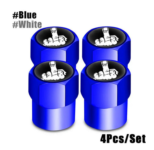 Car tire valve cover rod air dust cover dice gray  for ford  4-piece set