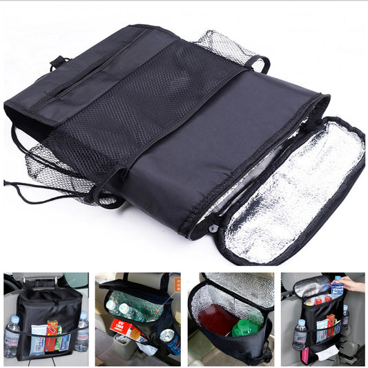 Universal Car for Seat Vehicle Keep Warm Cold Brand Storage Bag Box Organizer Black