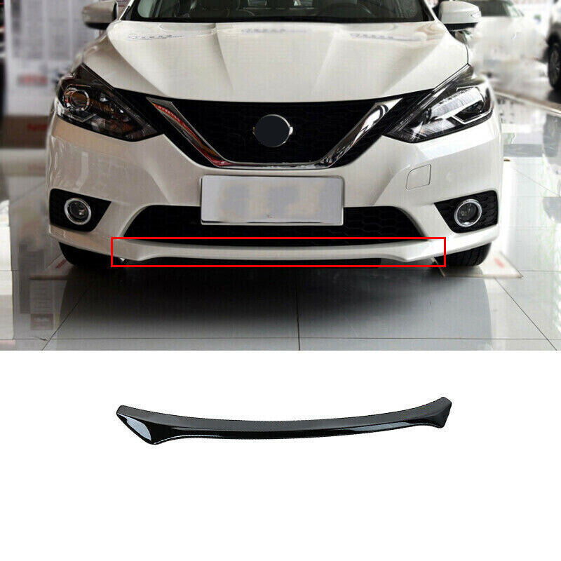 for Nissan Sentra Sylphy 2013-19 Black Steel Front Bumper Lower Strip Guard Trim