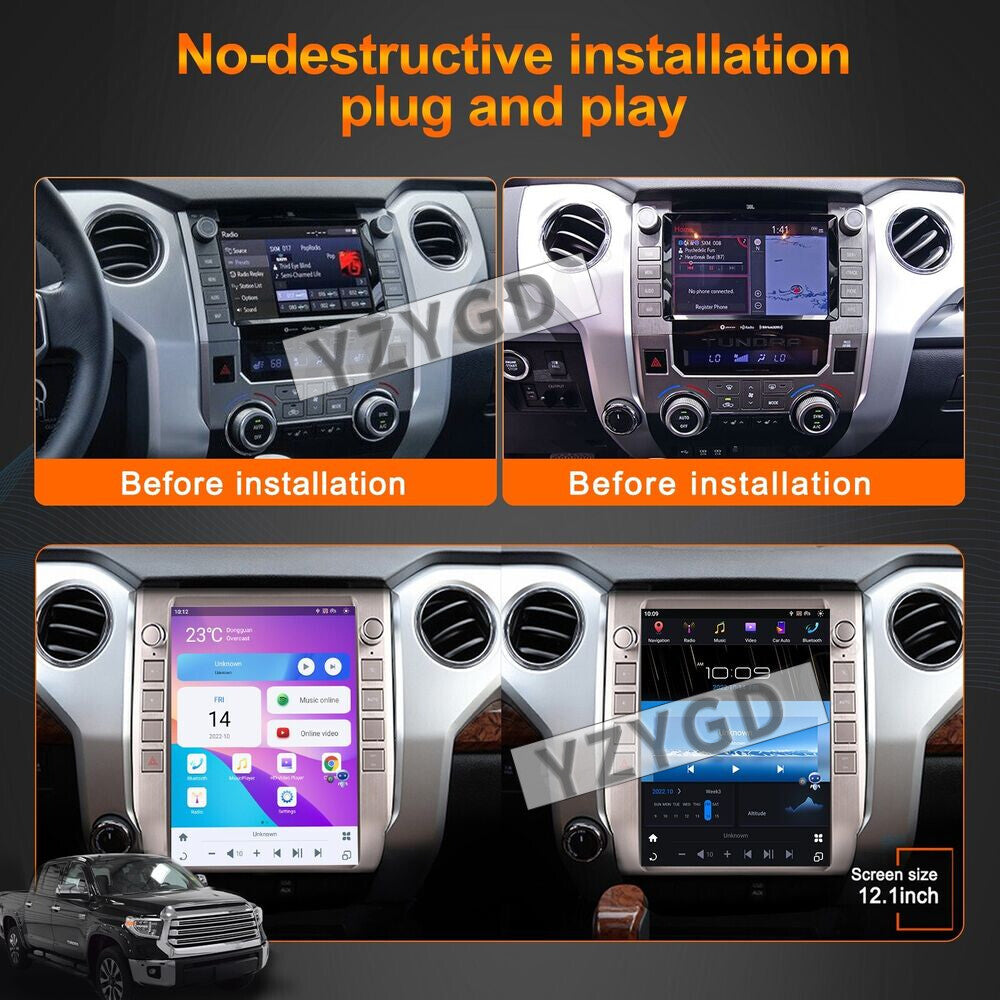 for Toyota Tundra 2014-2019 Carplay Car Radio Screen 2Din Stereo Receiver Player