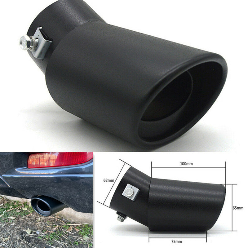 Black Automobiles Exhaust Muffler Tip Stainless Steel Pipe Car Rear Tail Throat