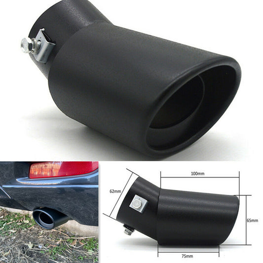Black Automobiles Exhaust Muffler Tip Stainless Steel Pipe Car Rear Tail Throat