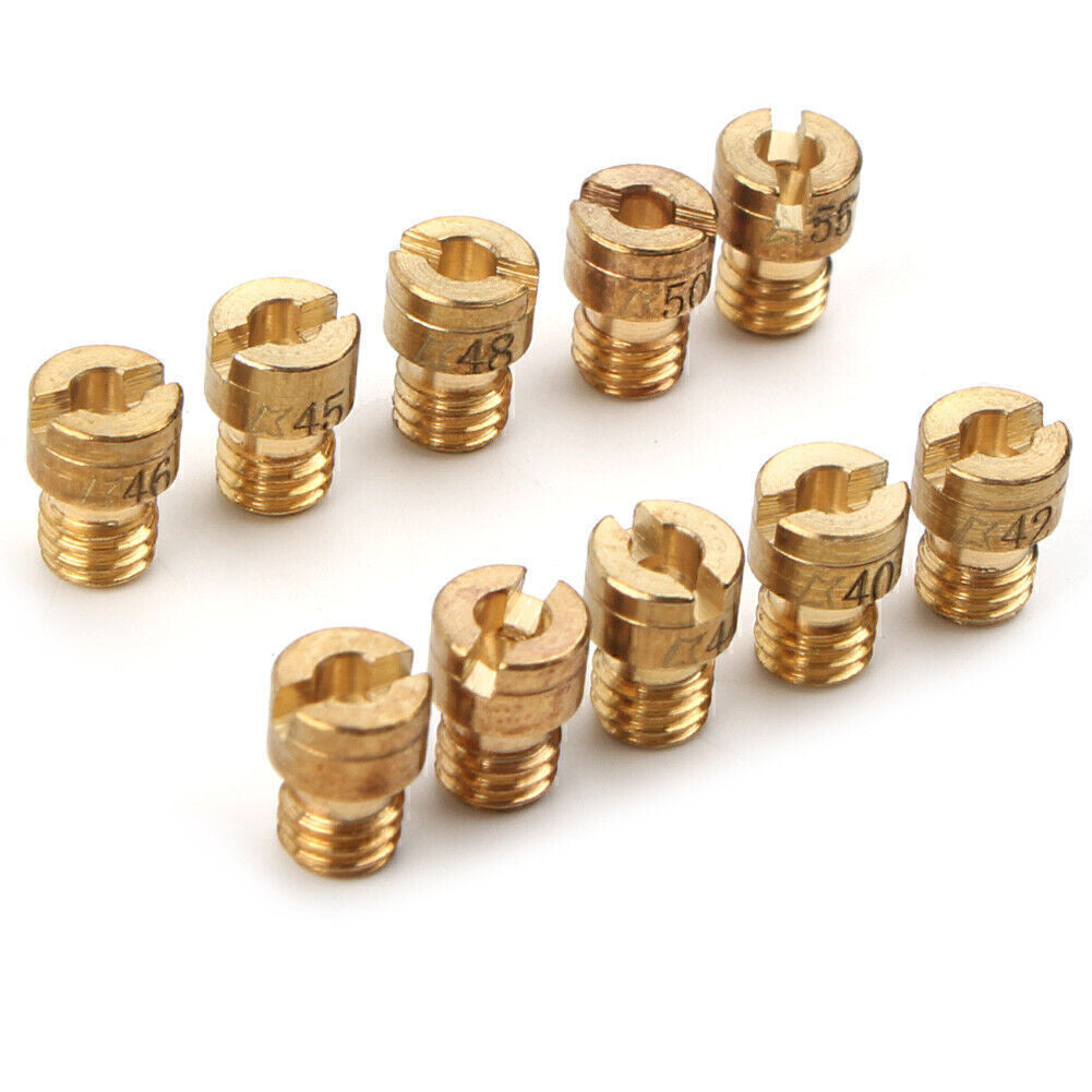 10X Main Jet M4 4mm Fit GY6 50cc 139QMB Scooter Keihin Carb PZ19 Size 40 42-58