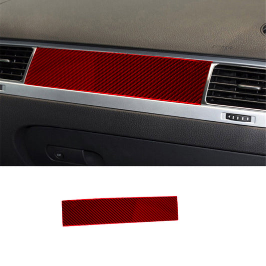 Red Carbon Fiber Passenger Dashboard Trim Panel for VW Touareg 2011-2018