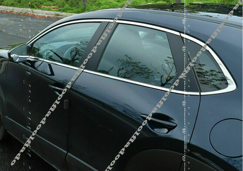 for Mazda CX-30 2020-22 Chrome Steel Upper Window Frame Molding Strip Cover Trim