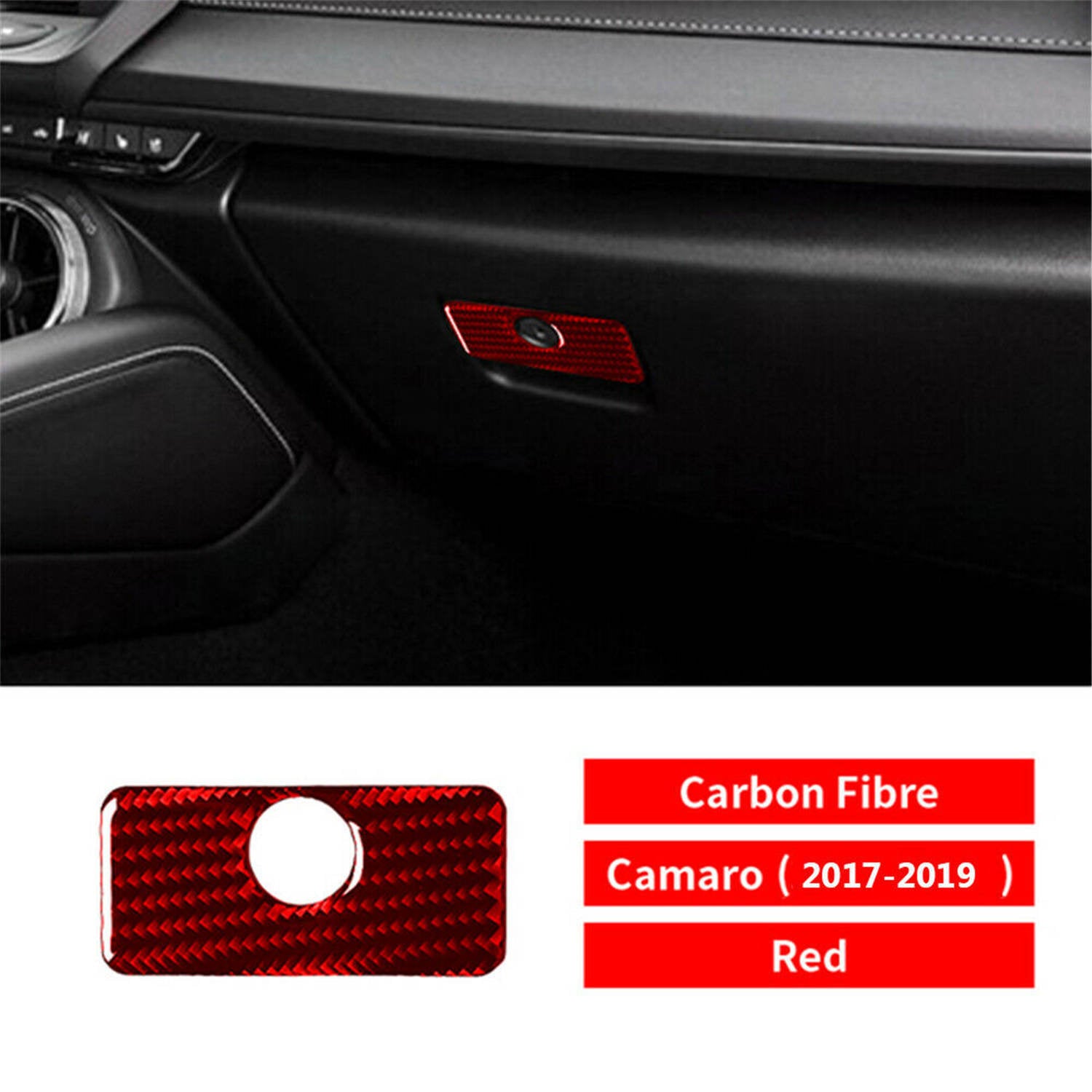 for Chevrolet Camaro 2017-2019 27x Red Carbon Fiber Full Set Interior Cover