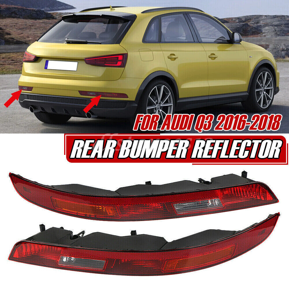 for Audi Q3 2016 2017 2018 Pair Rear Lower Bumper Tail Light Reverse Stop Lamp