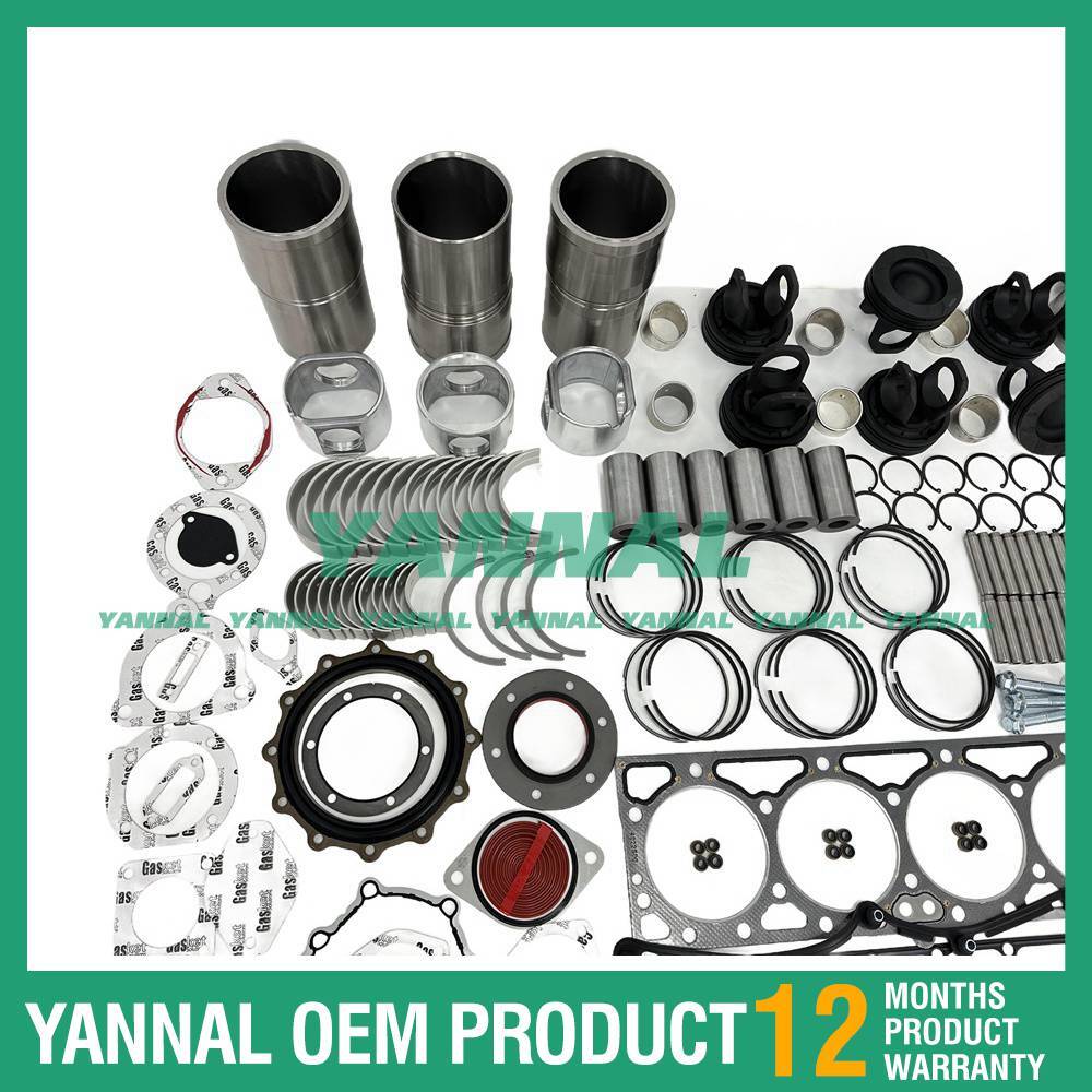Overhaul and rebuild kit with gaskets, bearings, and valves for M11 excavators