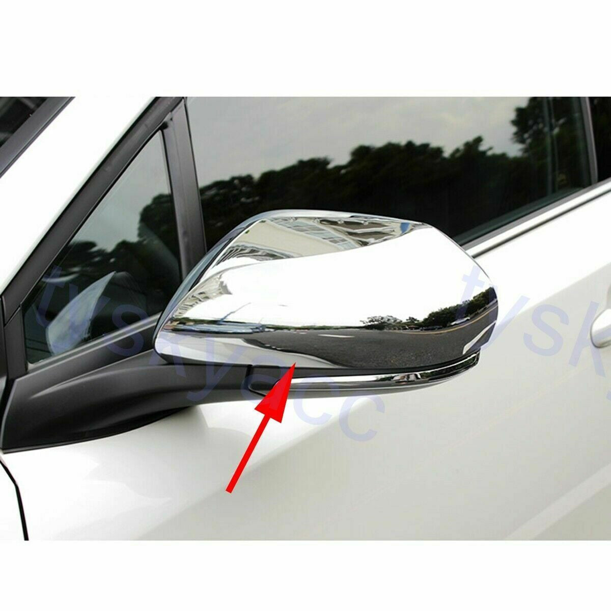 for Toyota for Corolla 2019-2023 ABS Chrome Side Door Mirror Wing Trim Cover 2P
