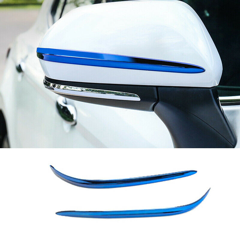 for Toyota for Camry 2018-2023 Blue Steel Outer Rearview Side Door Mirror Strip Trim