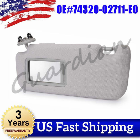 Grey Left Driver Side Sun Visor 74320-02711-E0 for Toyota for Corolla 2009-13 10 11