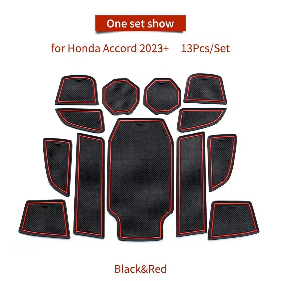 Anti-Slip Gate Slot Mat for Honda Accord 2023 Door Groove Pad Cup Holder