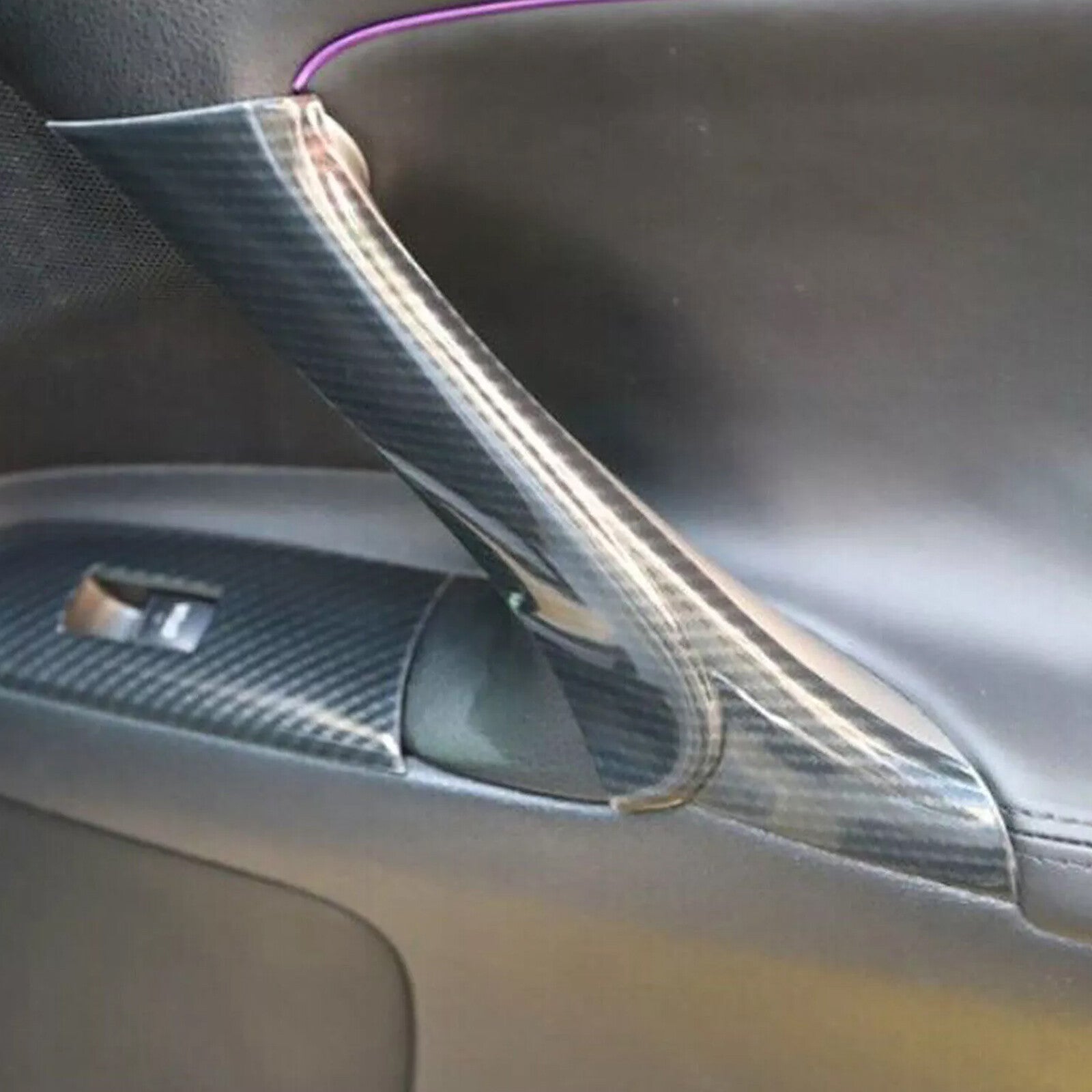 Carbon fiber interior door armrest panel trim for Lexus IS F 250 350 2006 - 2013.