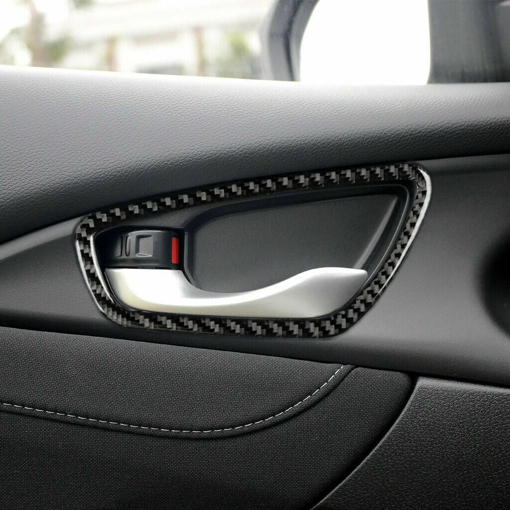 4-piece set of carbon fiber door handle decorative covers