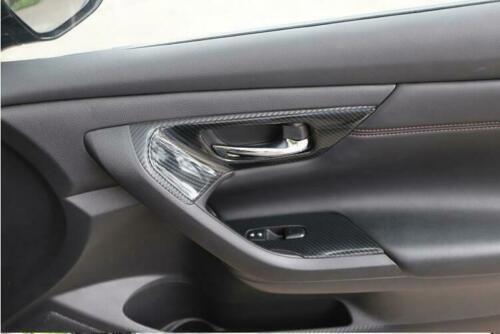Carbon Fiber Window Lift Panel Switch Trim 4X for Nissan Teana Altima 2013-2018