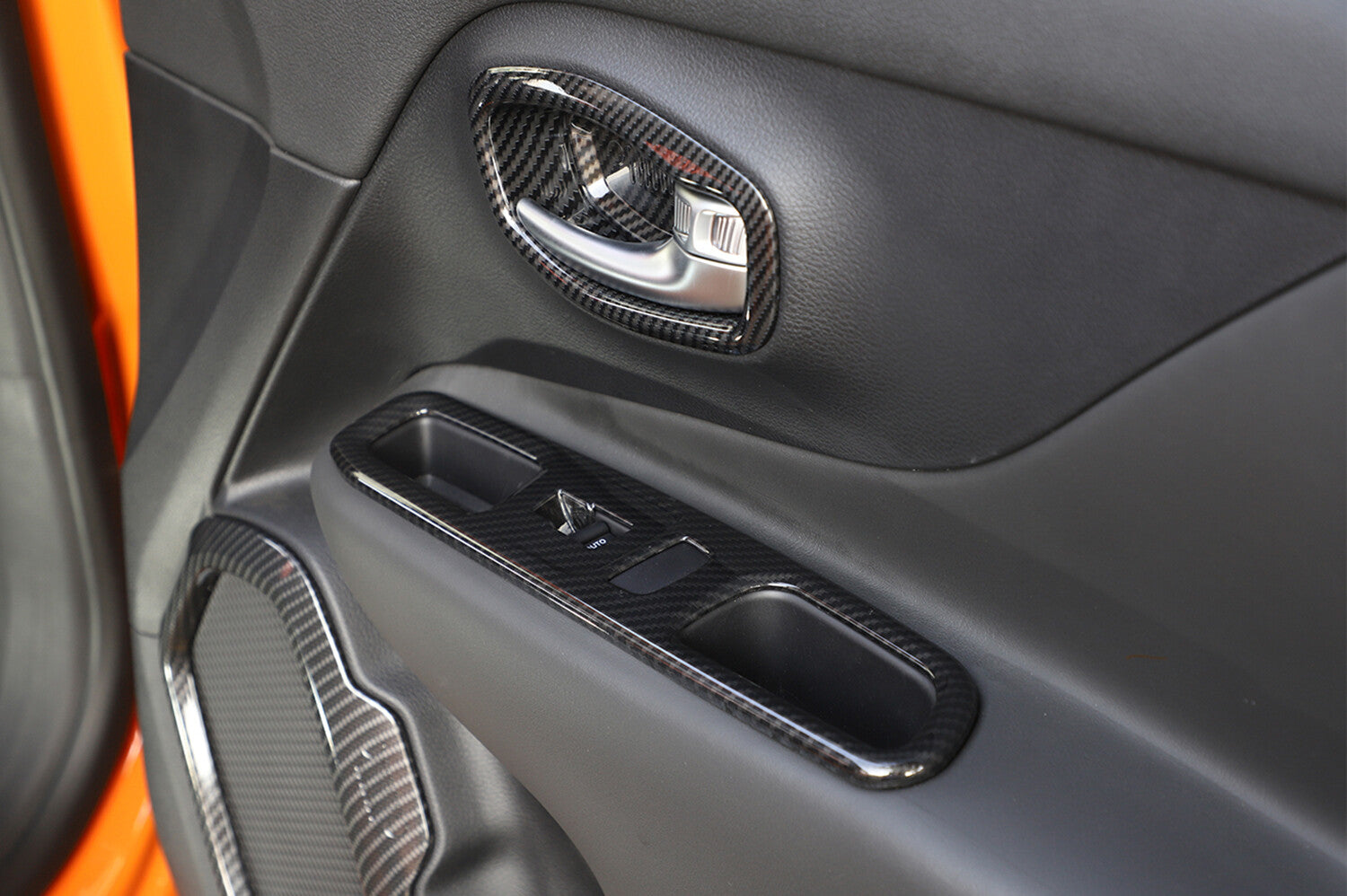 Full Set Interior Trim Parts for Jeep Renegade 2016-2022 Carbon Fiber Look 31pcs