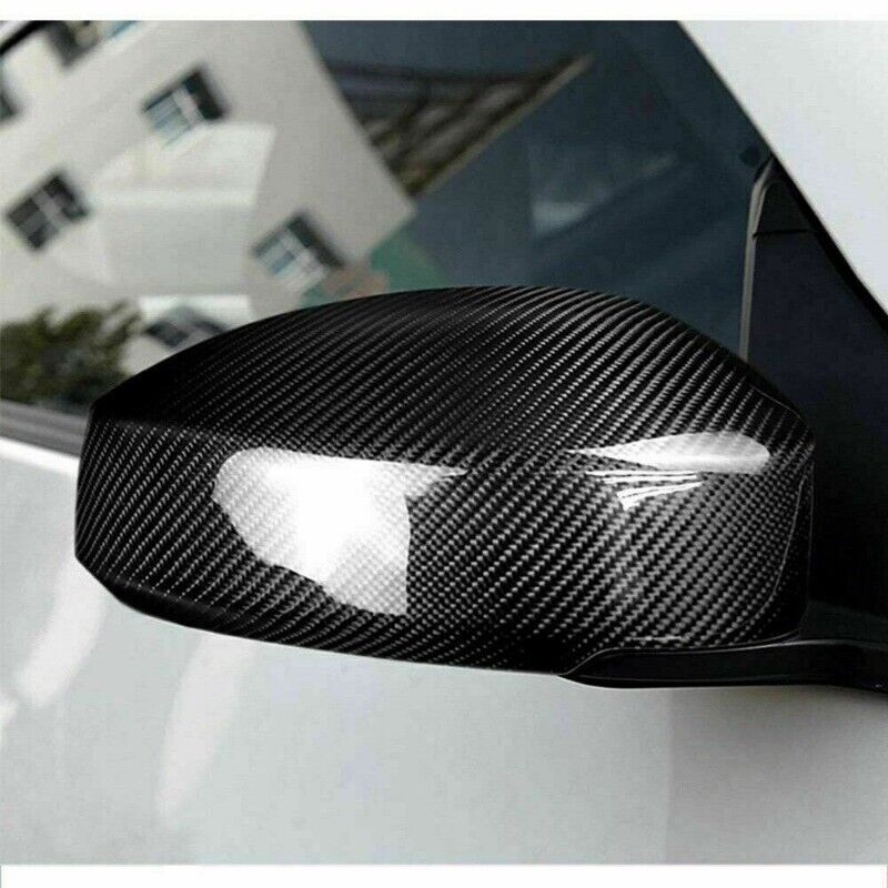 Pair Car Side View Mirror Caps Parts for Nissan 350Z Z33 2003-2009 Carbon Fiber