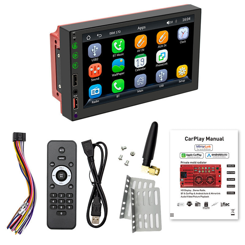 Car Radio MP5 Bluetooth Multimedia Player For Carplay Android Auto Audio Stereo