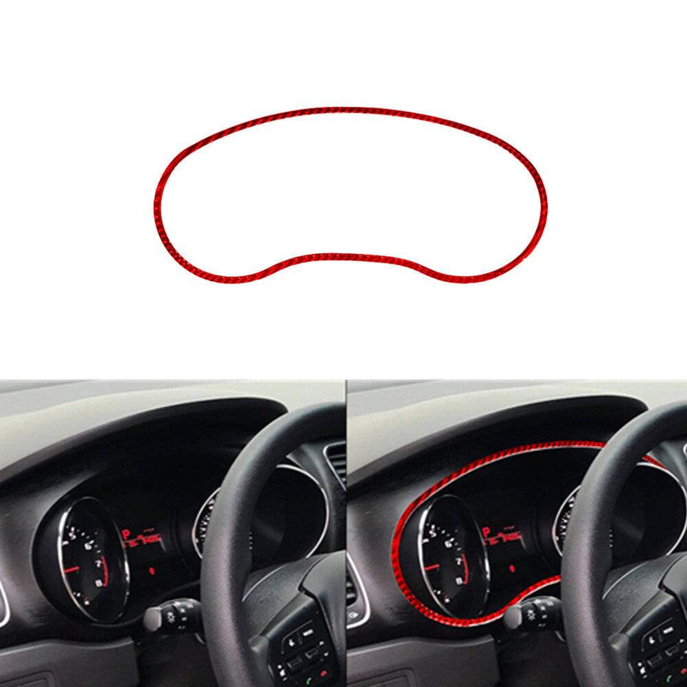 Red Carbon Fiber Speedometer Surround Frame Trim Cover for KIA Sedona 2015-2016