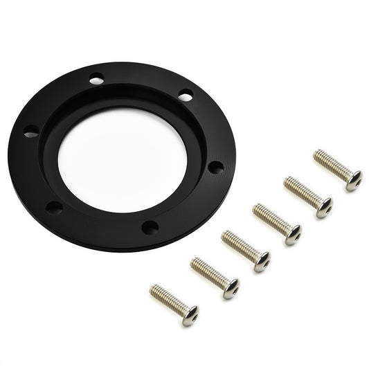 Steering Wheel Horn Button Black Center Ring6 Bolts Set For NRG Racing Car