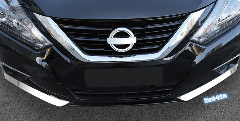 2Pcs for Nissan Altima 2016-2018 Chrome Front Bumper Bottom Protector Cover Trim