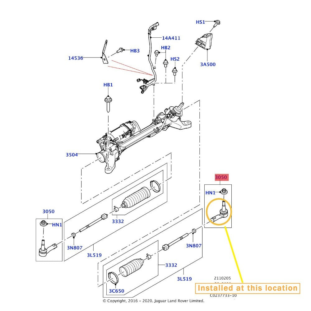 Equipment Manufacturer : LR059261- (Applicable to for Land Rover for Range Rover External Tie Rod Ball Joint)