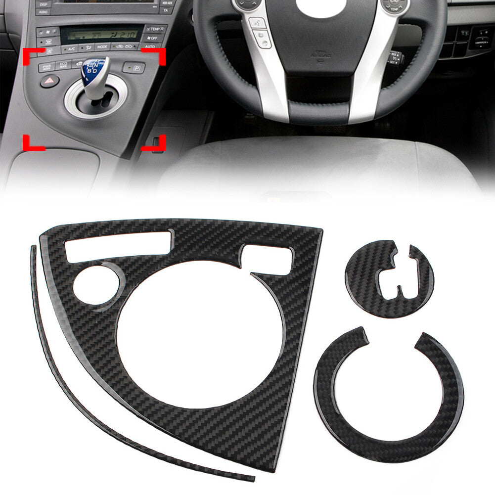 4 Pcs Central Console Gear Shift Panel Trim Fit for Toyota Prius 2012-2015 RHD