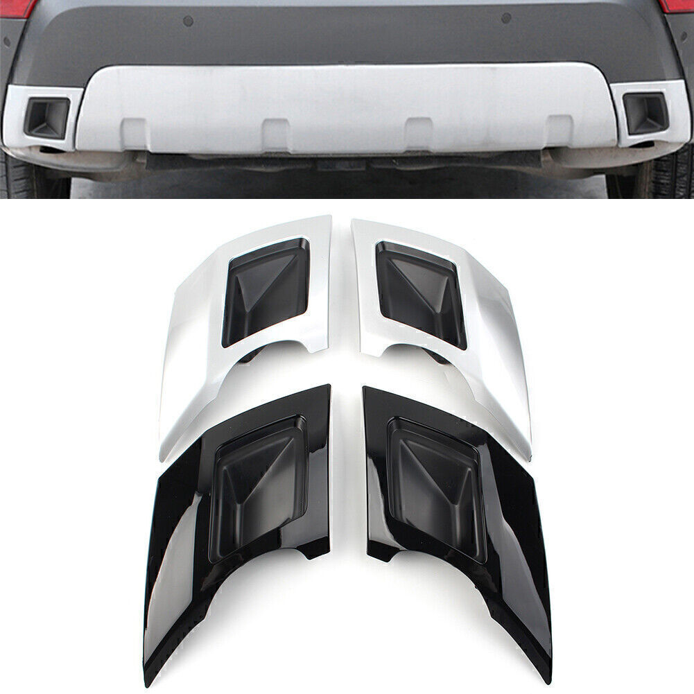 Rear exhaust cover trim fit. for Land Rover Discovery 5 2017 - 2021. Black/Silver.