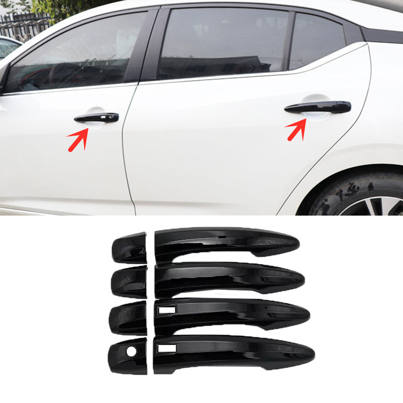 for Nissan Sentra 2020-2024 Bright black Front Car Door Handles Cover Trim 8pc
