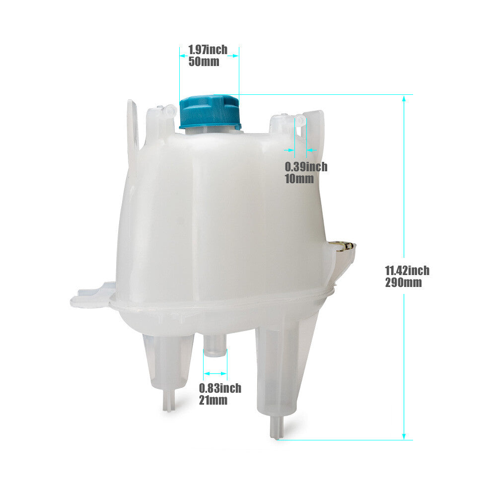 Coolant recovery reservoir 603-832 52014880AA, suitable for ProMaster 1500 2500, 2014-2021.