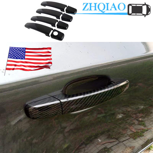 FOR 2011-2015 for Chevrolet for cruze Black Carbon fiber side door handle cover trim