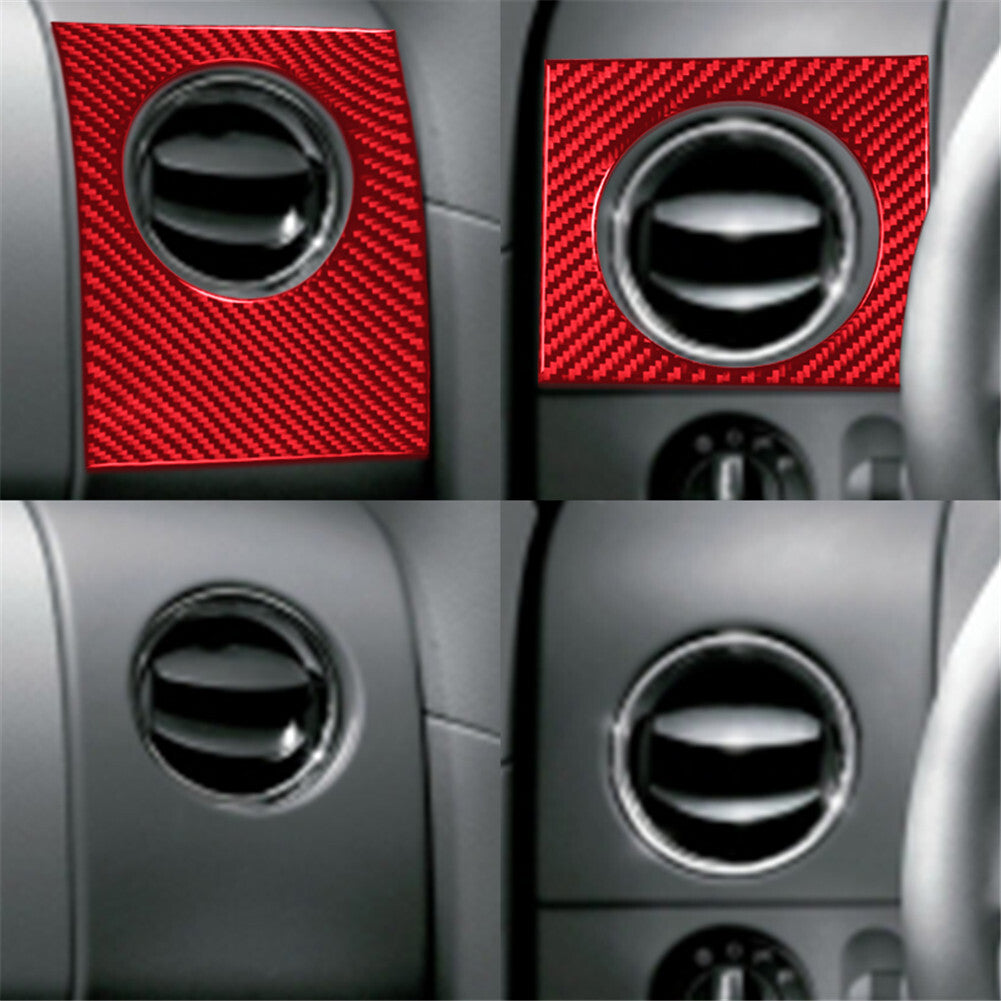 2x Carbon Fiber Interior Side Air Vent Outlet Cover Trim for Ford F150 FX4 04-08