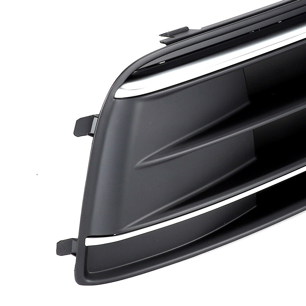 A pair of chrome trim pieces for the front bumper grille and fog light protectors are available for the for Audi Q5 SQ5 2018 - 2020.