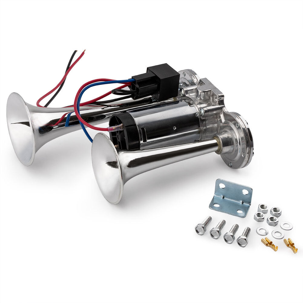 Brand new dual small 600dB 12V car air horn dual-tone boat truck train speaker
