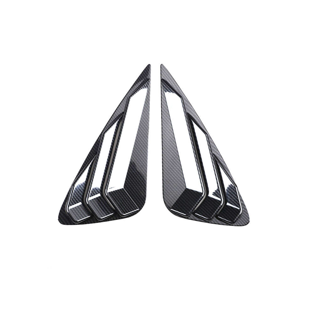 Side Vent Window Scoop Louver Cover Trim for Lexus NX 2015-20 Black Carbon Fiber