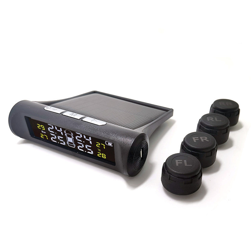 Solar Power Tire Pressure Monitor System Wireless TPMS Monitor  External Sensor