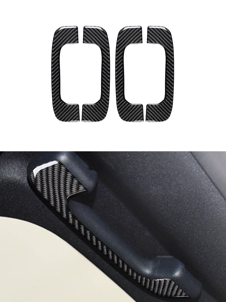 4X Car Armrest Panel Trim Cover Carbon Fiber for Ford for Mustang Mach-E 2021-2022