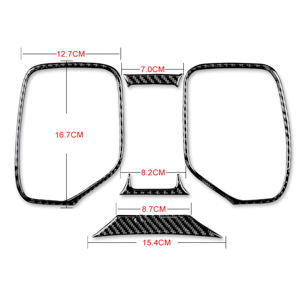 5Pcs Carbon Fiber Dashboard Frame Cover Trim for Chevrolet Camaro 2010-2015