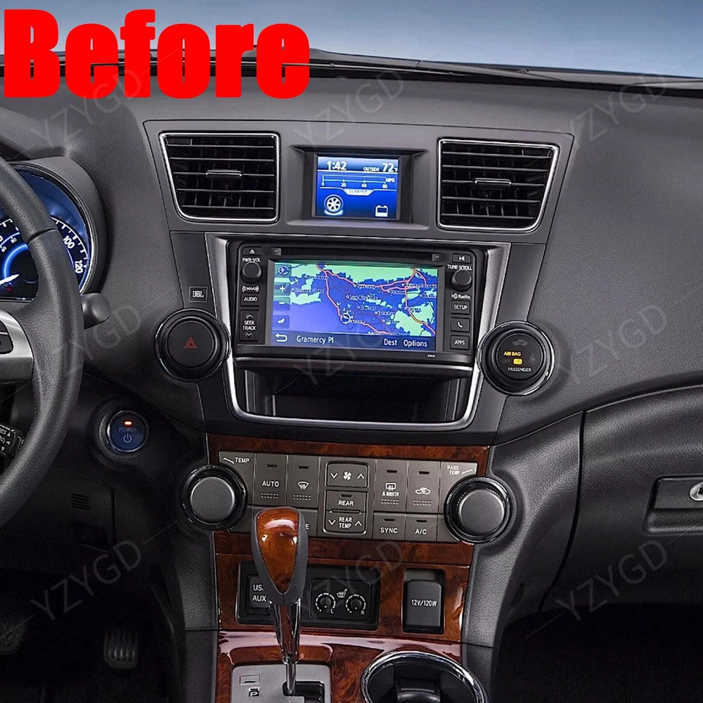 7 Android 14 Carplay for Toyota Highlander 2008-2013 Car Stereo Radio GPS Navi