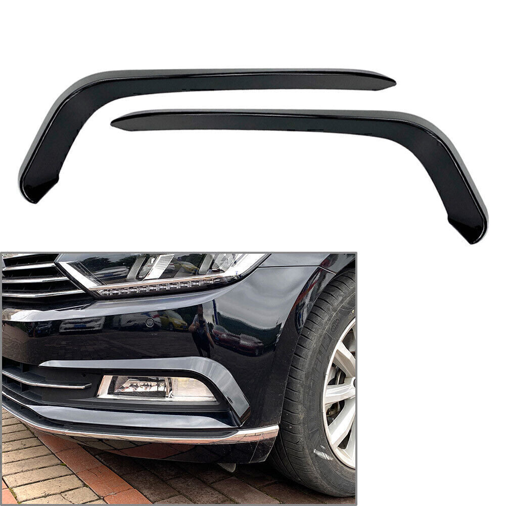 Front Fog Light Lamp Strip Trim for VW for Passat Variant B8 2017-2018 Glossy Black