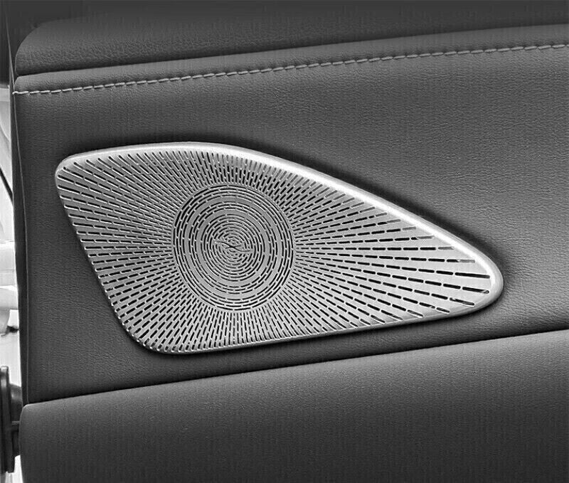 4X Silver Steel Inner Door Speaker Horn Cover Trim for Lexus RX350h 500h 2023-24