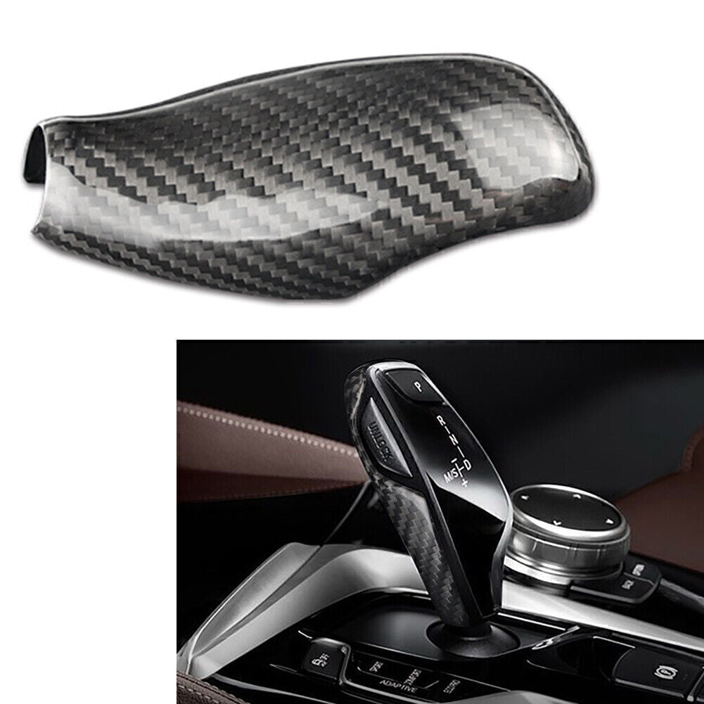 Carbon Fiber Gear Shift Knob Cover Sticker Trim Fit for BMW 5 6 7 Series X3 X4 GT